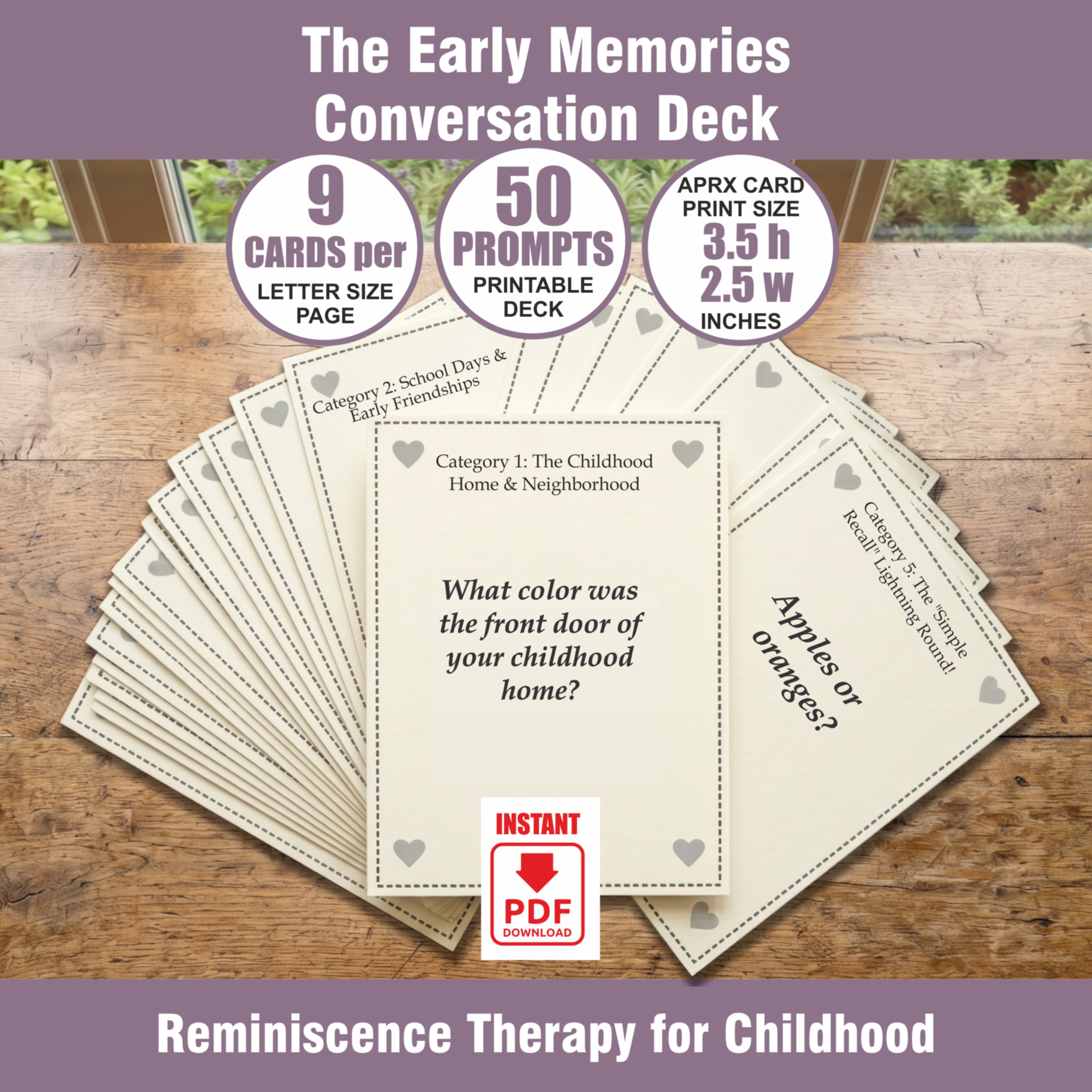 The Early Memories Conversation Deck